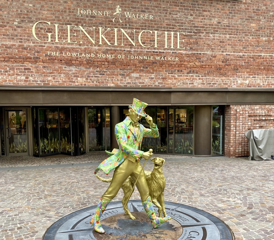 a person standing in front of a building